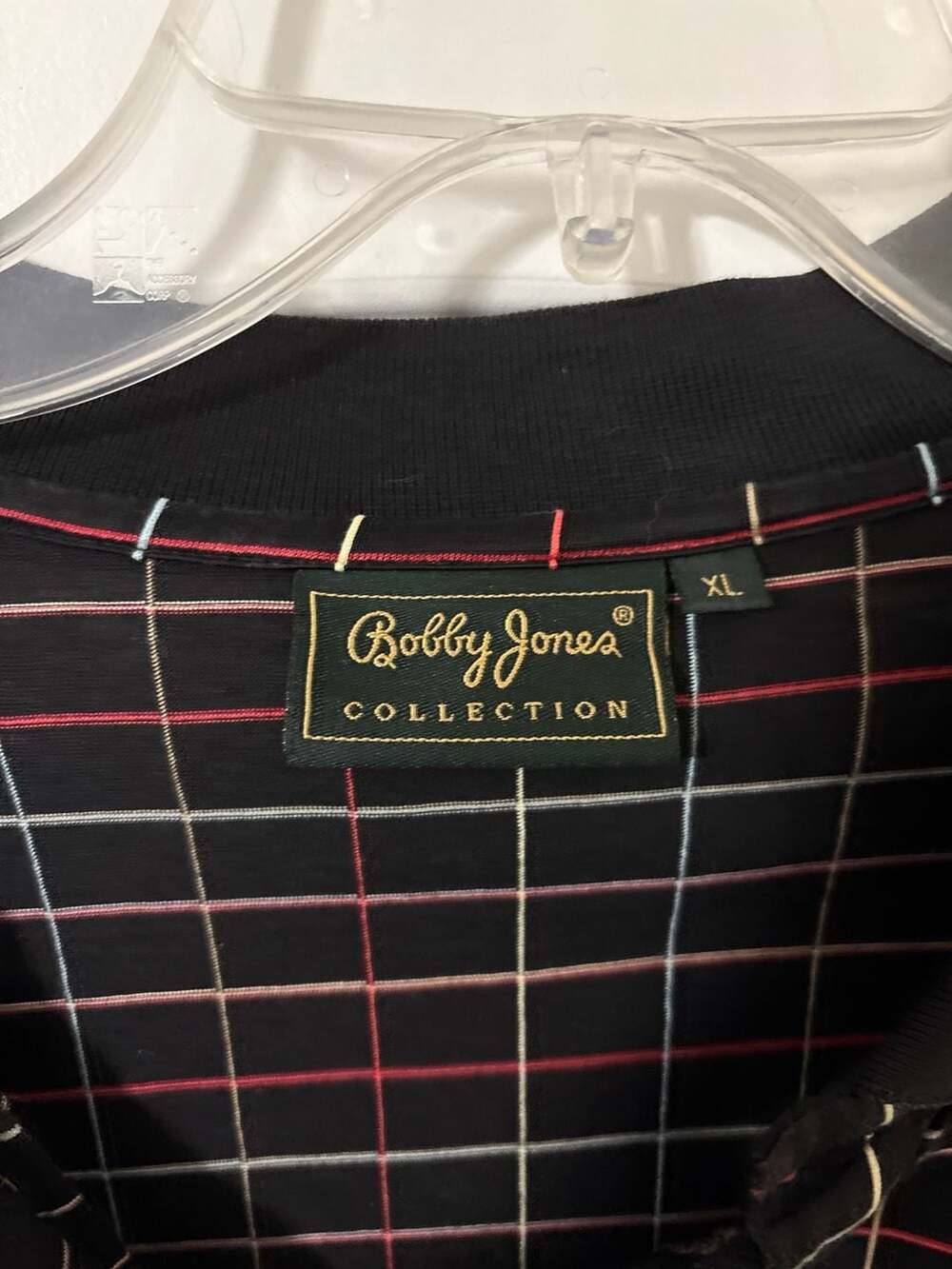 Bobby Jones Masters Tournament Grid Pattern Polo Shirt Size XL